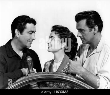 Tous les frères ont été VALLIANT 1953 MGM film avec de gauche à droite : Robert Taylor, Ann Blyth, Stewart Granger Banque D'Images