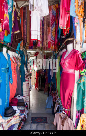 La rue du marché à Houmt Souk, Djerba Tunisie Banque D'Images