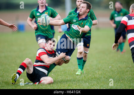 NDRFC 1XV vs Frome RFC 1er XV - Dorset, Angleterre. NDRFC player à résoudre. Banque D'Images