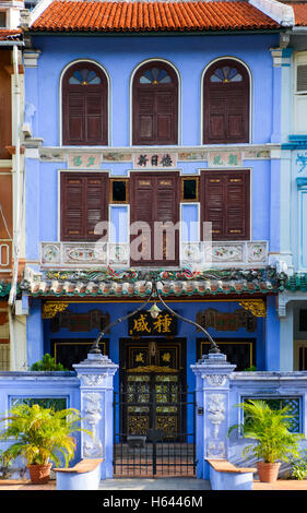 Façade de la maison de Baba nus à Singapour Banque D'Images