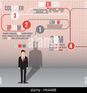 Compagnie d'affaires Présentation conception infographique Agent -Vector Illustration Illustration de Vecteur