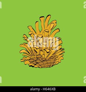 L'arbre de Noël cône de pin Illustration de Vecteur