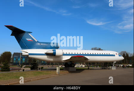 Avion soviétique à l'exposition de Moscou de réalisations nationales photographié en close-up Banque D'Images