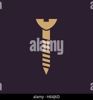 L'icône de la vis. Symbole de la vis. Télévision Illustration de Vecteur