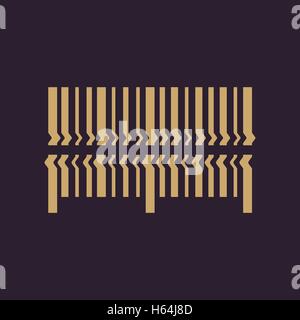 Lire le code-barre icône. La lecture de codes à barres symbole. Télévision Illustration de Vecteur