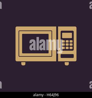L'icône de micro-ondes. Symbole de la cuisine. Télévision Illustration de Vecteur
