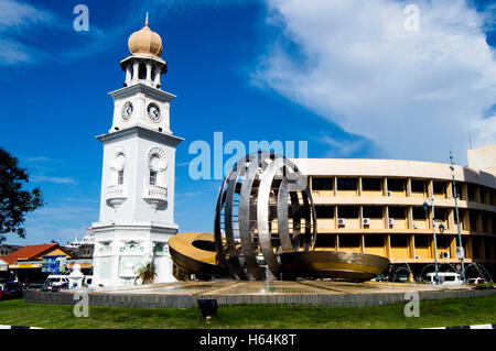 Queen Victoria Memorial clocktower, Georgetown, Penang, Malaisie Banque D'Images