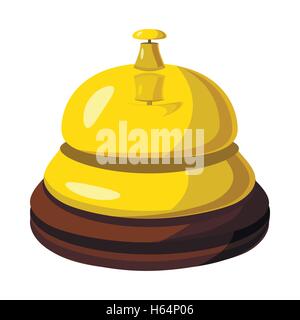 Réception Golden Bell, l'icône de style cartoon Illustration de Vecteur