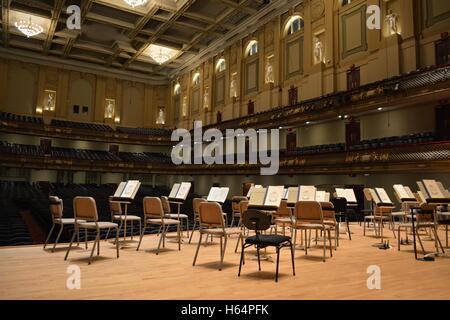 À l'intérieur de l'emblématique Symphony Hall de Boston, Massachusetts. Banque D'Images