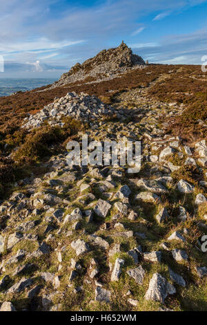 Manstone Rock sur les Stiperstones, près de Snailbeach, Shropshire, England, UK Banque D'Images