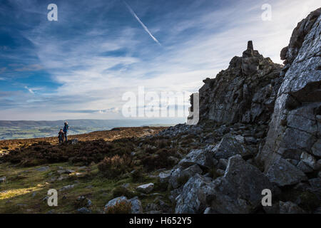 Manstone Rock sur les Stiperstones, près de Snailbeach, Shropshire, England, UK Banque D'Images