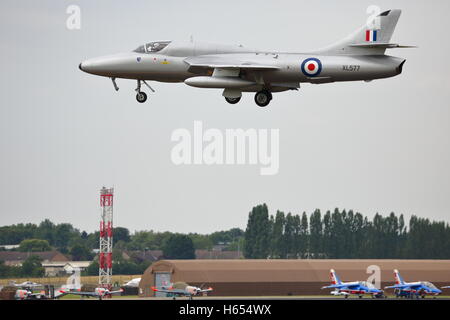 Hawker Hunter T.7 XG577 a fait une apparition à RIAT 2014 à RAF Fairford, UK Banque D'Images