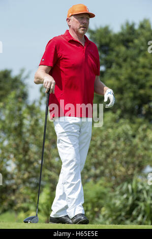 Boris Becker au cours de la célébrité dans le monde Pro-Am 2016 Tournoi de Golf de Mission Hills China à Blackstone Course on Octobre 22, 2016 à Haikou, Hainan Province de Chine. | Verwendung weltweit Banque D'Images