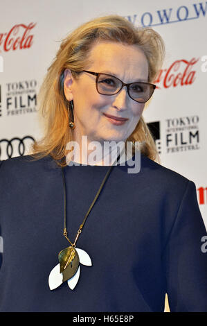 Tokyo, Japon. 24 Oct, 2016. L'actrice Meryl Streep assiste à la 'Florence Foster Jenkins' conférence de presse pendant le 29e Festival International du Film de Tokyo le 24 octobre 2016 à Tokyo, Japon. | Verwendung weltweit Credit : dpa/Alamy Live News Banque D'Images