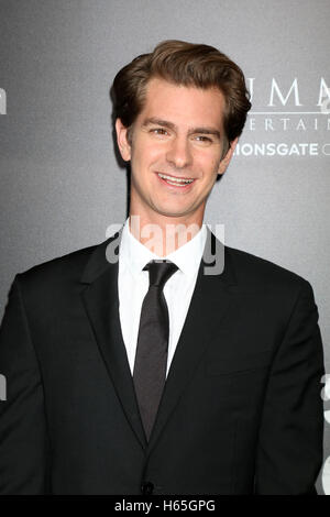 Los Angeles, Ca. 24 Oct, 2016. Andrew Garfield à l'examen préalable du Sommet mondial du divertissement de scie à métaux 'ridge' à Samuel Goldwyn Theatre le 24 octobre 2016 à Beverly Hills, Californie. Crédit : David Edwards/media/Alamy Punch Live News Banque D'Images