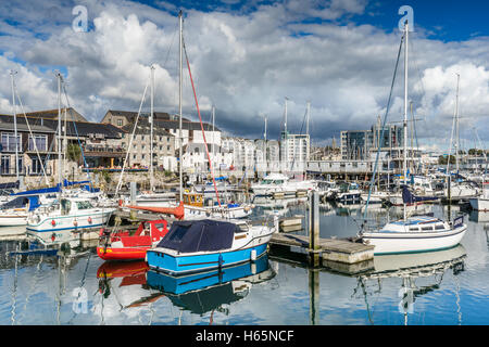 Marina Plymouth, Devon Banque D'Images