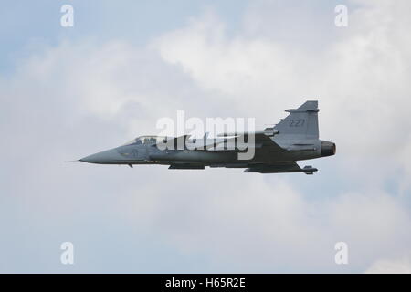 Le Suédois Saab Gripen JAS-39C 227 à l'RIAT 2014 à Fairford, UK Banque D'Images