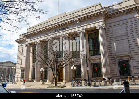 Washington DC, USA. Bâtiment de la Bank of America. Banque D'Images