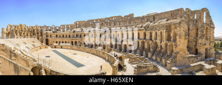 La Tunisie est le colisée monument notable montrant les welth et riche de l'ancienne civilisation, el jem tunisie Banque D'Images