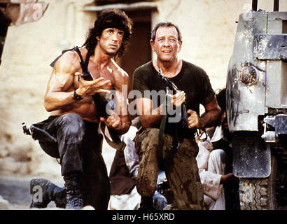 Rambo III (1988), Rambo 3, Directeur : Peter MacDonald, acteurs/Stars : Sylvester Stallone, Richard Crenna, Marc de Jonge Banque D'Images