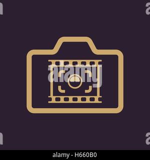 L'icône Appareil photo. Photo et photographe, symbole du film. Télévision Illustration de Vecteur