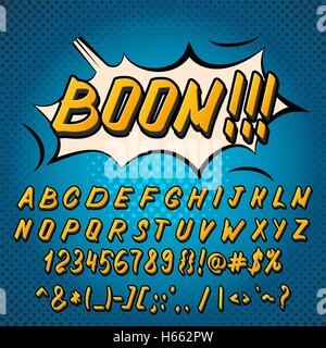 Alphabet style comics Illustration de Vecteur