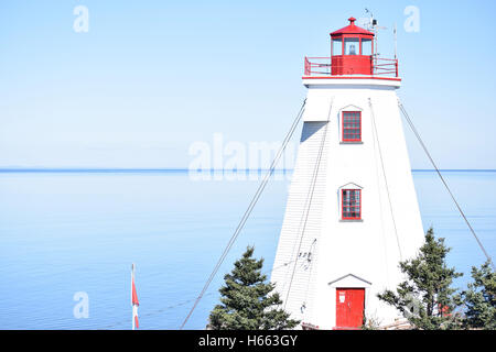 Phare Swallowtail, l'île Grand Manan Banque D'Images