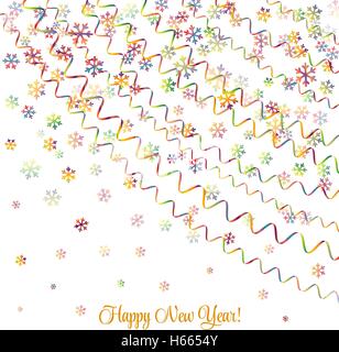 Confettis colorés sur fond blanc Illustration de Vecteur