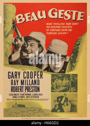 Beau Geste (1939) - Movie Poster - Banque D'Images