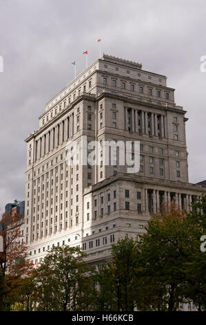 Historique L'édifice Sun Life sur Dorchester Square, au centre-ville de Montréal, Québec, Canada Banque D'Images