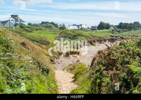 Paysage côtier de la presqu'île de Crozon en Bretagne Banque D'Images