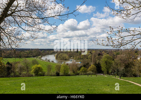 Célèbre vue sur la Tamise à Richmond Hill dans le Surrey / Londres Banque D'Images