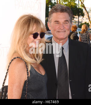 Goldie Hawn et Kurt Russell assiste au concert-bénéfice de l'Institut Salk Souvenir 'Pavarotti' avec des spectacles de Renée Fleming et Plácido Domingo au Pavillon Dorothy Chandler, le 25 septembre 2015 à Los Angles CA. Banque D'Images