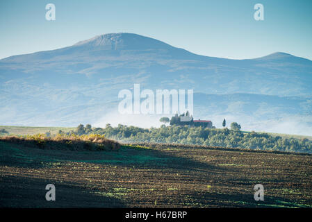 San Quirico d'Orcia, Toscane, Italie, paysage, l'Europe de l'UE Banque D'Images