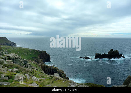 Chevalier armé / Land's End / Cornwall / Angleterre Banque D'Images