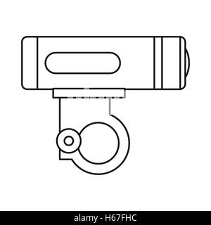 La lumière de vélo, l'icône de style contour Illustration de Vecteur