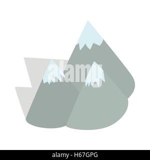 Montagnes, la Suède, l'icône de style 3D isométrique Illustration de Vecteur