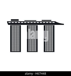 Marina Bay Sands Hotel, icône de Singapour Illustration de Vecteur