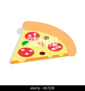 Tranche de pizza, l'icône de style 3D isométrique Illustration de Vecteur