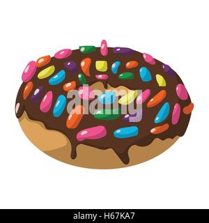 Cartoon donut sign Illustration de Vecteur