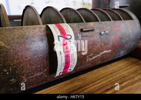 Tickets à Templemore Baths, Belfast, l'un des trois bains publics construits à l'époque victorienne de se laver avec de l'eau chaude. Banque D'Images