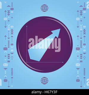 De plus en plus vecteur symbole graphique. Modèle graphique Info arrière-plan. Illustration de Vecteur