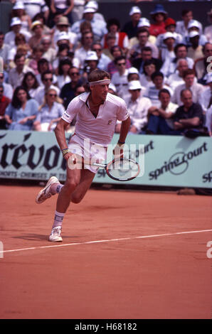 Bjorn Borg à l'Open de France 1980. Banque D'Images