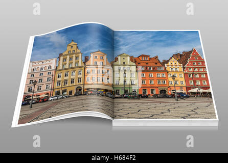 Le marché du sel (Plac Solny) est un endroit dans la vieille ville de Wroclaw, Wroclaw, en voïvodie de Basse-Silésie, Pologne, Europe Banque D'Images