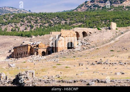 Amphithéâtre romain de Hieropolis, Pamakkule, Turquie Banque D'Images