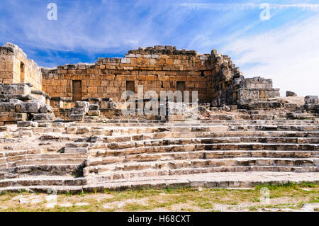 Amphithéâtre romain de Hieropolis, Pamakkule, Turquie Banque D'Images
