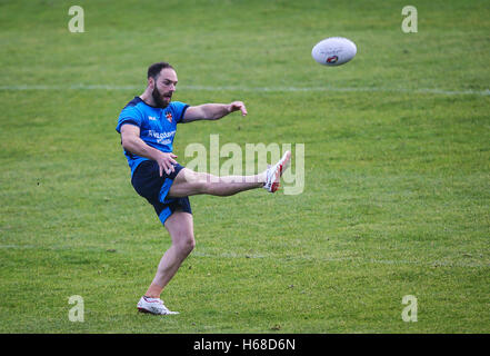 England's Luke Gale pendant une session de formation au stade de Leeds du Sud. Banque D'Images