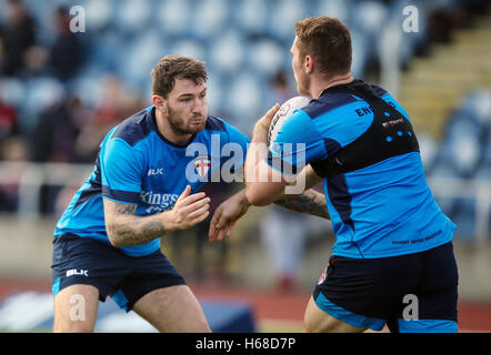 L'Angleterre Daryl Clark pendant une session de formation au stade de Leeds du Sud. Banque D'Images