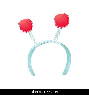 Serre-tête avec billes sur l'icône de ressorts Illustration de Vecteur