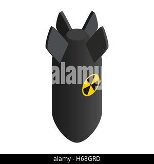 Bombe atomique 3D isométrique icon Illustration de Vecteur